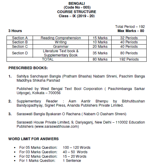 cbse-class-9-bengali-syllabus-2019-2020-latest-syllabus-for-languages